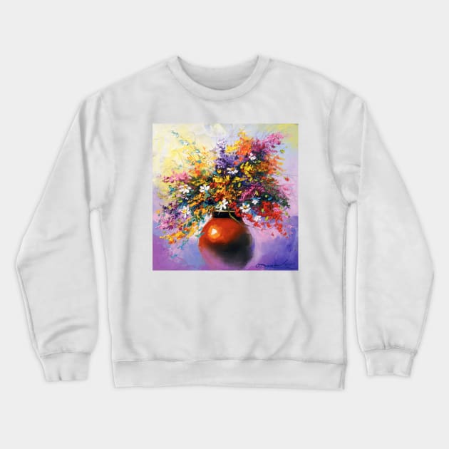 A bouquet of summer flowers Crewneck Sweatshirt by OLHADARCHUKART